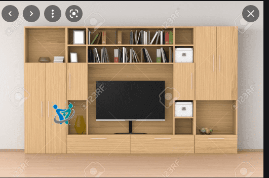 اشكال مكتبات خشب للشاشه 4 اشكال مكتبات خشب للشاشه 1